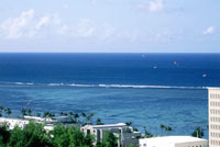 La barriera corallina attornoa all'isola di Guam