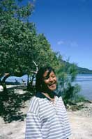 Ragazza della Micronesia a Yap