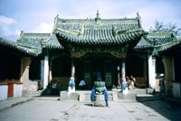 L'ingresso del monastero di Gandan
