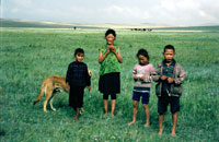 Bambini nella steppa