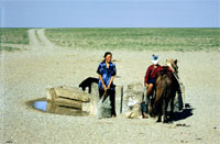 Un pozzo d'acqua nel Gobi