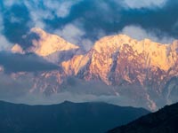 Il Tilicho peak e il Nilgiri al tramonto
