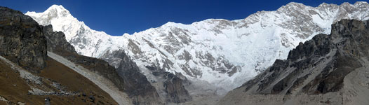 Panorama sulla catena dei Kangchenjunga da sud