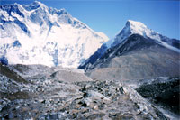 Il Lhotse e l'Island Peak (Imja Tse, 6189 m)