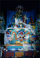 Statua di Guru Rimpoche nel monastero di Khumjung