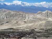 Lo Manthang con l'Himalaya sullo sfondo