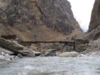 Ponte tibetano sul Phu Khola