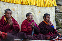Lama in preghiera a Gonhgye
