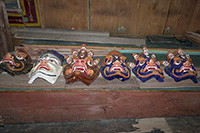Maschere cerimoniali al gompa di Langdang