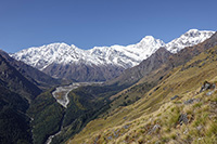 La valle che scende a est dall'Himal Chuli
