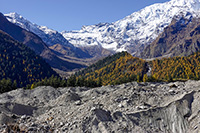 Attraversamento del ghiacciaio che scende a est dall'Himal Chuli