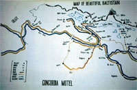 Mappa del Baltistan al Motel Concodia a Skardu