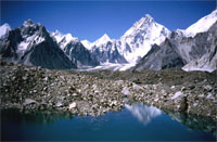 Il K2 si riflette sul Baltoro