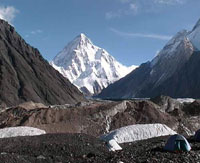 Il K2 tra le nubi