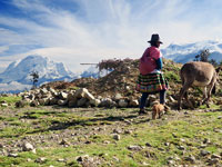 Campesina all'inizio della valle di Pashpa