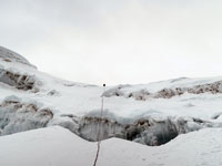 Doppia sul ghiacciaio dell'Artesonraju