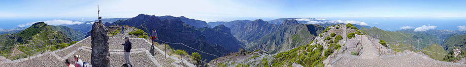 Panorama a 360° dalla vetta del Pico Ruivo