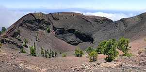 Il cratere del vulcano San Martin