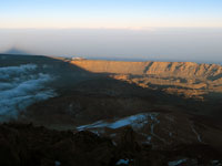 La caldera del Teide dal Rif. Altavista