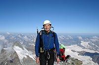 Giuseppe in vetta al Matterhorn