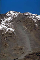 Il ghiaione che porta in vetta al Kilimanjaro