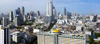 Panoramica di Bangkok in direzione est