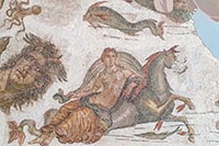 Mosaico di villa di epoca romana al Museo del Bardo