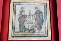 Mosaico con ritratto di Virglio e le muse al Museo del Bardo