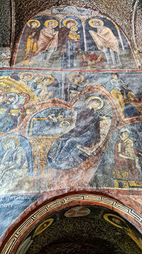 Volta affrescata del monastero di Gümüşler