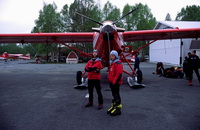 Davanti all'aereo a Talkeetna