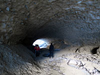 Tunnel di ghiaccio sul sentiero x Lingshed