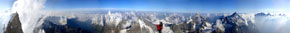 Panorama a 360° dalla vetta del Cervino