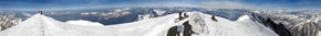 Panorama a 360° dalla vetta del Monte Bianco
