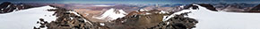 Panorama a 360° dalla vetta del Tres Cruces Sud, 6749 m