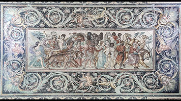 Grande mosaico del Trionfo indiano di Dioniso presso il museo archeologico di Setif