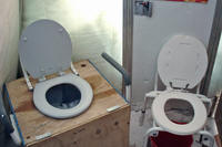 Interno della toilette di Patriot Hills
