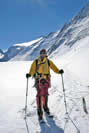 Giuseppe verso l'headwall