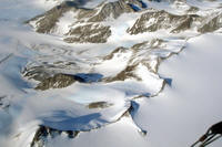 Monti antartici dall'alto
