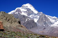 L'Aconcagua da poco prima di Plaza Argentina