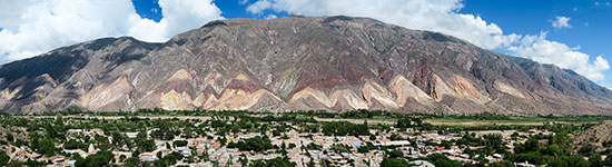 Panorama della quebrada di Humahuaca a Tilcara