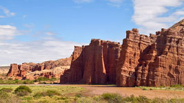 Falesie rosse nella quebrada de las conchas bei pressi di Cafayate