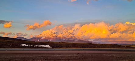 Il cerro Bonete Grande al tramonto