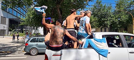 Festeggiamenti a Mendoza per Argentina Campione del Mondo 2022
