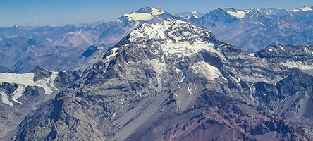 L'Aconcagua e il Mercedario dall'aereo da Mendoza a Santiago del Cile