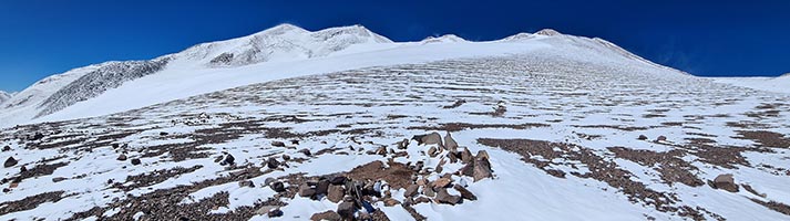 Il campo due del Monte Pissis, 5800 m