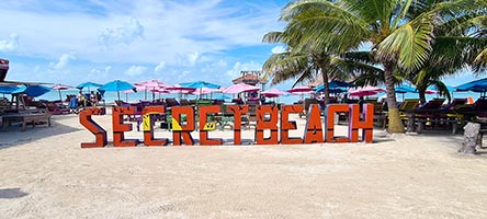 La spiaggia segreta di Ambergris Caye
