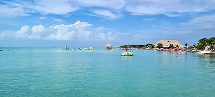 Il mare della Secret Beach ad Ambergris Caye 