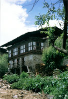 Bhumtang, casa povera di villaggio ad Ura