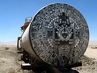Carro ferroviario dismesso al cimitero dei treni di Uyuni