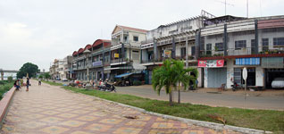 Il lungofiume a Kratie